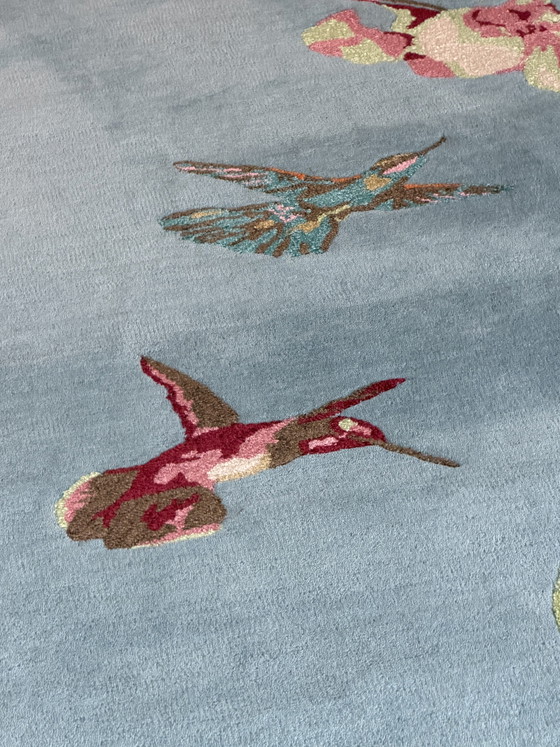 Image 1 of Tappeto Brink and Campman Wedgwood Hummingbird Blue