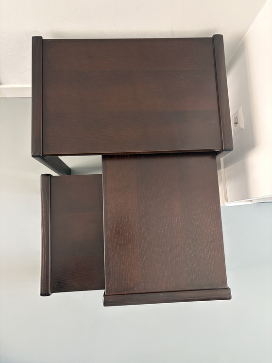 Image 1 of Vintage wengé houten nesting tables