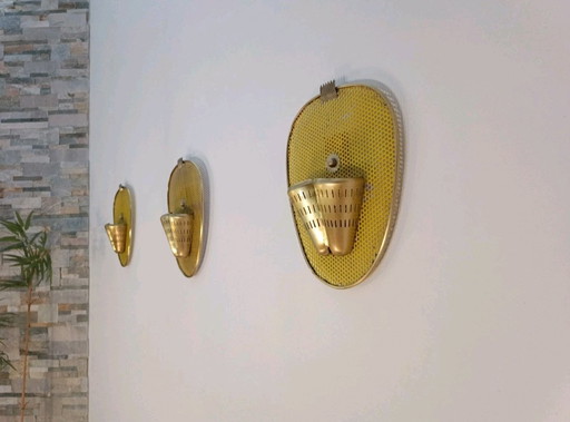 Set of sconces by Mathieu Mategot 1950s