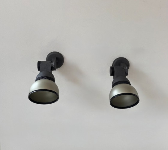 Image 1 of Paire d'appliques vintage orientable, métal laqué, Lita France 1980