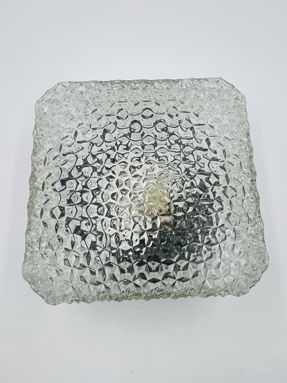 Image 1 of Plafoniera quadrata RZB Bamberg con vetro inciso e stelle