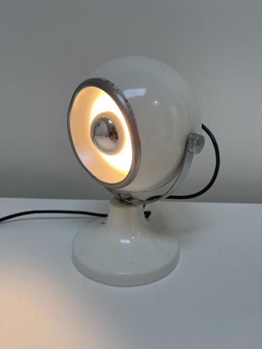 Iconische, witte spaceage eyeball lamp