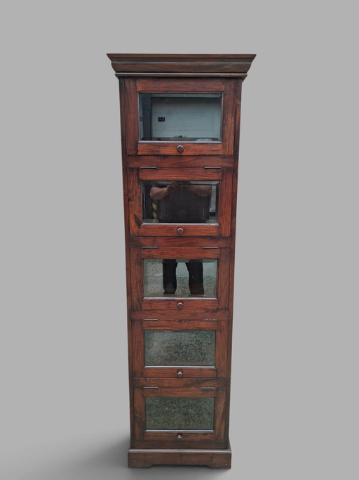 Classic narrow Display cabinet, china cabinet, dimensions: 56x46cm and 193cm high.