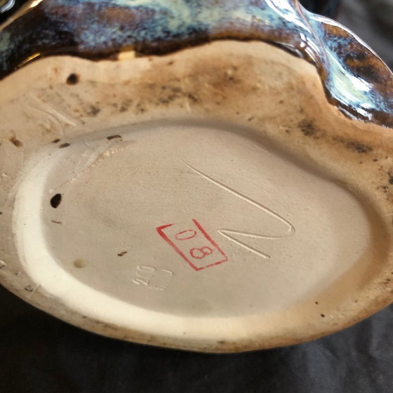 Image 1 of Mid Century Japanese Crane Vase | 1950s Ceramic Bird | Japandi Decor | 26 cm