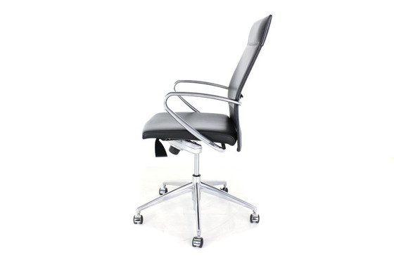 Image 1 of wie neu! Art Collection Executive Desk Chair, Luxus Schreibtischstuhl Premium Leder, Chrom, Aluminium