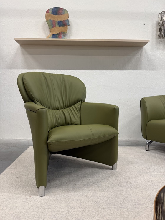 Leolux Excalibur Armchair Green Leather (photo 3 of 10)