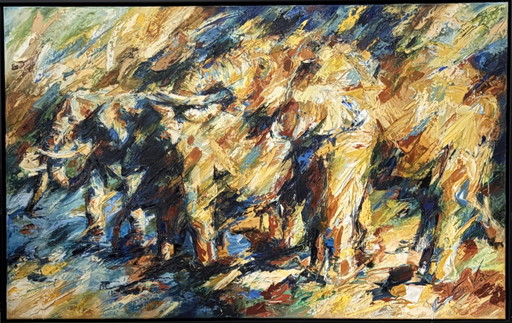 Large oil painting by Ellen Voets – schilderijen tekeningen, Canvas (photo 2 of 8)