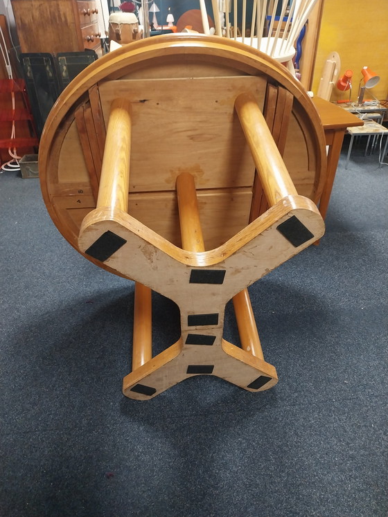 Image 1 of 1 table de salle à manger extensible style années 70 en chêne clair, 122/213 cm