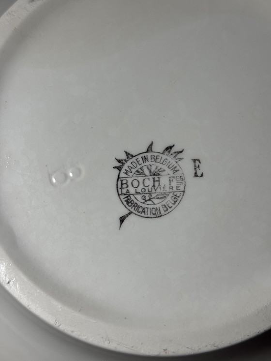 Image 1 of Boch Frères, Art Deco – Große Servierschüssel & Soßenschüssel (1940er Jahre)