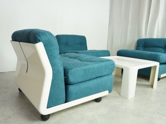 Image 1 of Ensemble fauteuil et table basse Amanta de Mario Bellini, design vintage années 60