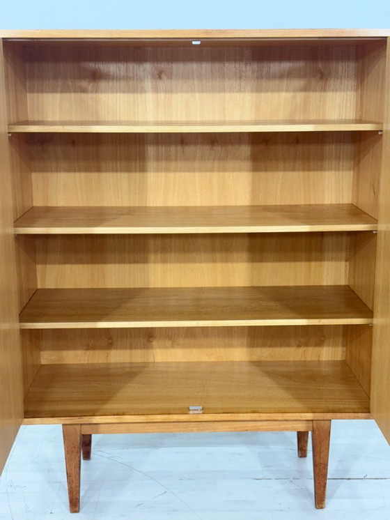 Image 1 of Vintage Hellerau linen cupboard, highboard, shelving unit, mid-century cabinet