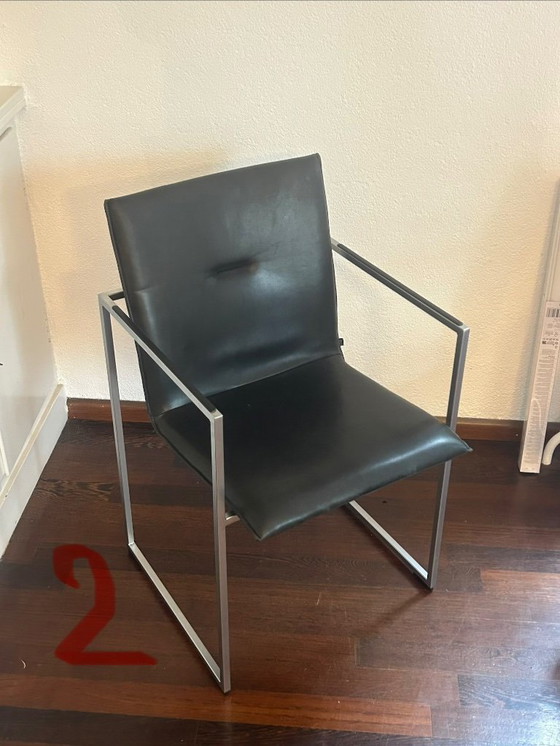 6x sedie design Arco Frame pelle nera 50x40x83 cm – Sedie da pranzo (photo 3 of 7)