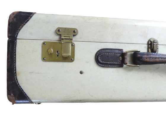 Image 1 of Valigia Art Déco in pergamena e pelle vintage