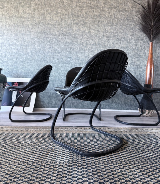 Image 1 of 4x Pascale Dining Chairs by Gastone Rinaldi for Thema, 1970s
