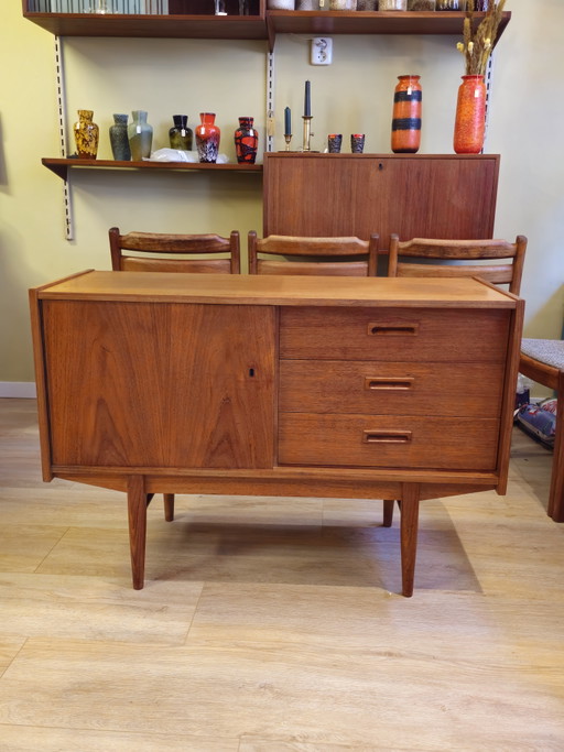 Vintage Fristho Sideboard Cabinet Lowboard Record Player