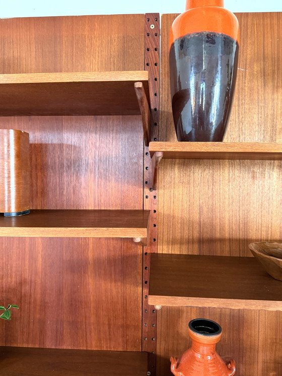 Vintage Modulair Teakhouten Wandsysteem ‘60 – Wandkast, Wood, Metal (photo 5 of 15)
