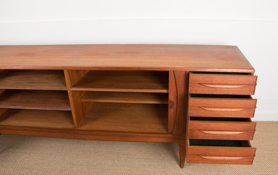Image 1 of Large Danish teak sideboard model U15 by Johannes Andersen for Uldum Mobelfabrik 1966.