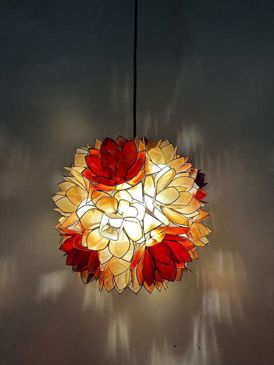 Image 1 of Vintage Capiz pendant lamp