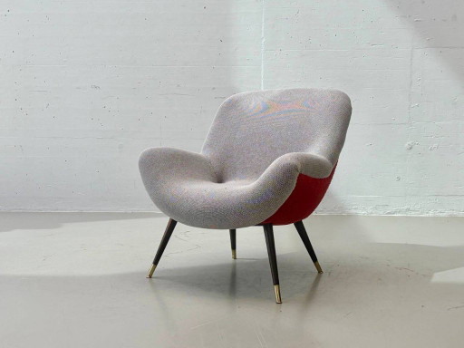 Mid-Century Vintage Lounge Chair 1950er Jahre – fauteuils, Textile (photo 2 of 11)