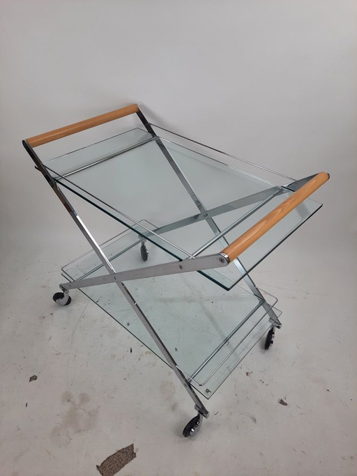 Vintage Galloti & Radice 'Mister' bartrolley, serveerwagen, modernistisch design, Italië, jaren 90.