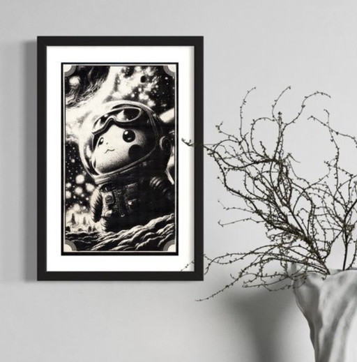 Kunstwerk Pikachu (Pokémon) à des années-lumière de chez soi