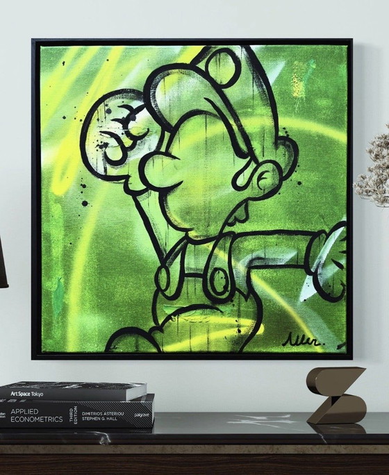 Pintura Street Art Graffiti Luigi Nintendo – Pinturas y dibujos, Canvas (photo 4 of 5)