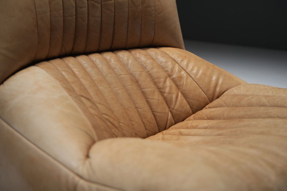 Image 1 of Aralia vintage '1981' in pelle originale di Michel Ducaroy per Ligne Roset