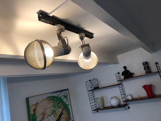 Image 1 of Vintage Ceiling Rail Fixture - Micro Pin Spots - Roger Tallon - Erco - 1975