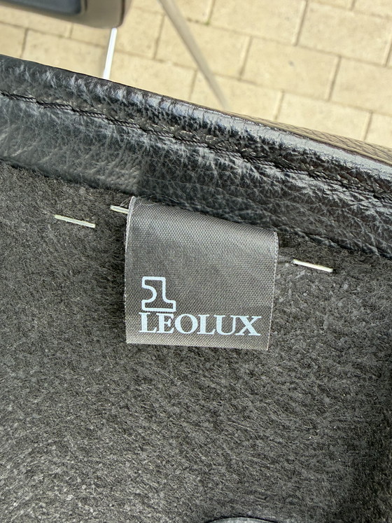 Image 1 of 8x Leolux dining chairs Black leather in MINT CONDITION!!