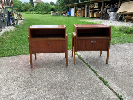Mid-Century Nightstand by Varia, 1950s, Set of 2 – Wood, Mid Century Modern (photo 4 of 10)