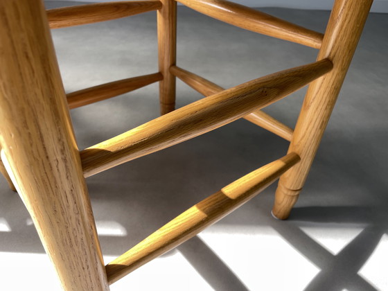 Image 1 of Ensemble de 2 tabourets en osier vintage des années 1960