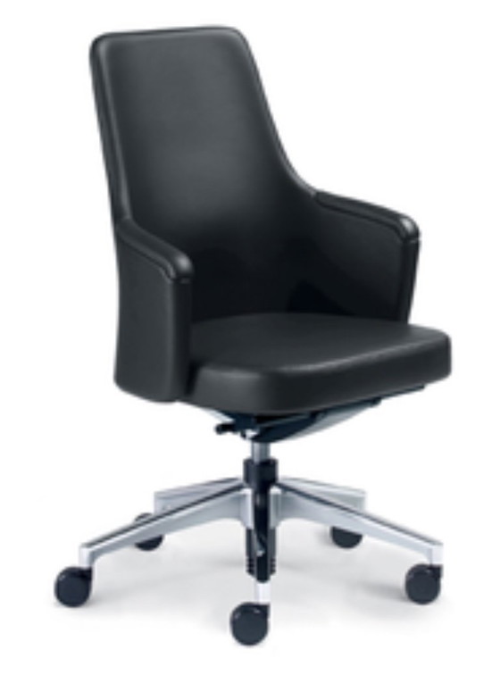 Image 1 of Sedus Silent Rush bureaustoel zwart leder