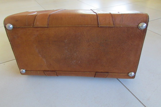 Image 1 of Leather suitcase, doctor's bag, large model