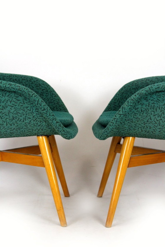 Armchairs by Miroslav Navratil for Tatra Nábytok, 1960s, Set of 2 – Textile, Wood (photo 10 of 22)