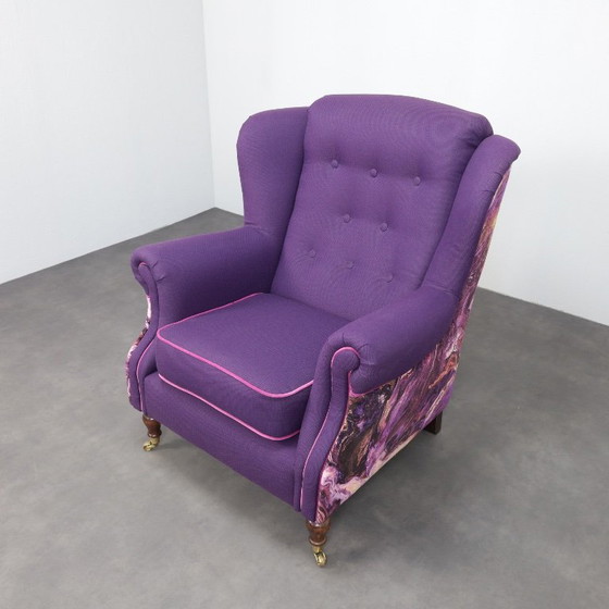 Image 1 of Fauteuil à oreilles classique de style Howard & Sons, années 1960