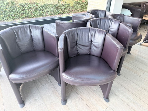 6 poltrone originali Rolf Benz 390 in pelle color melanzana – Leather (photo 6 of 6)