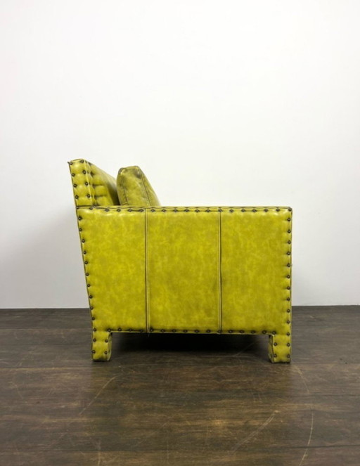 Unieke vintage lederen fauteuil