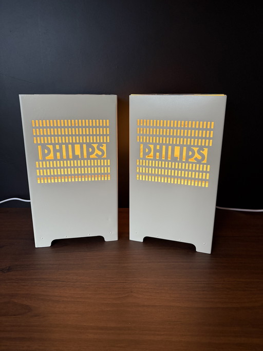 2x Philips vintage table lamp (rare)
