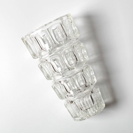 Art Deco vaas met duizend ogen van glas, ontworpen door Josef Hoffmann / Moser / Tsjechië / jaren 1930 (photo 7 of 12)