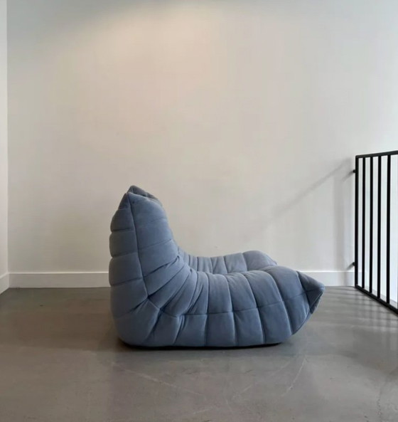 Image 1 of Togo-blauer Sessel von Michel Ducaroy für Ligne Roset