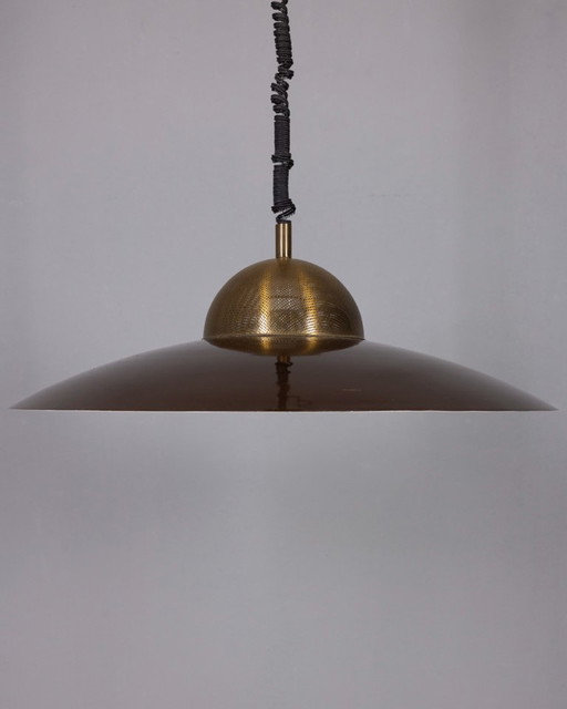 Lustre roulant en métal, design italien vintage des années 70