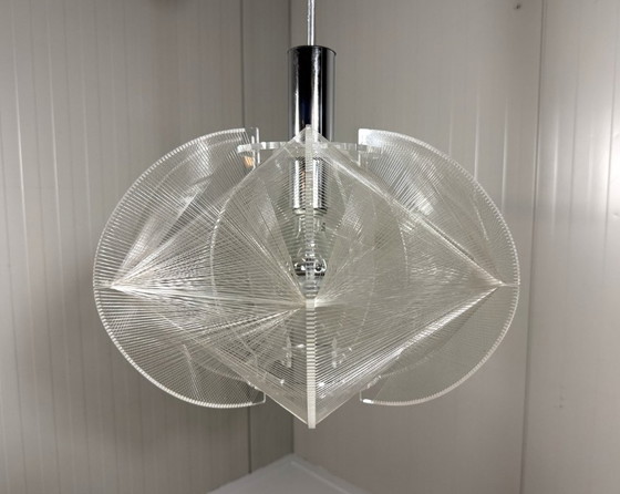 Suspension Swag de Paul Secon, Sompex années 1960, Plexiglas, Transparent (photo 9 sur 14)