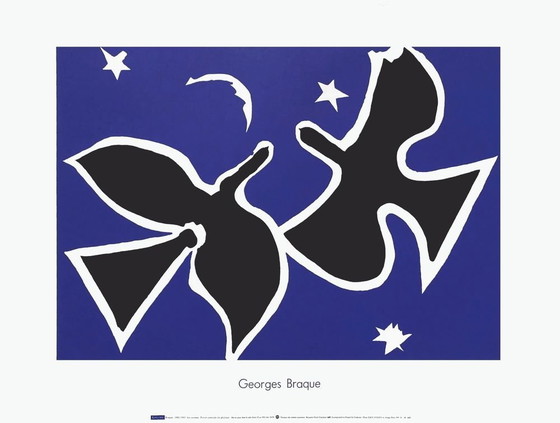 Image 1 of Georges BRAQUE Affiche Les oiseaux (partie centrale) 1991