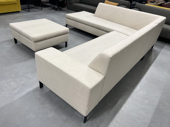 Image 1 of Divano angolare Gelderland 7610 con sgabello in tessuto Clara