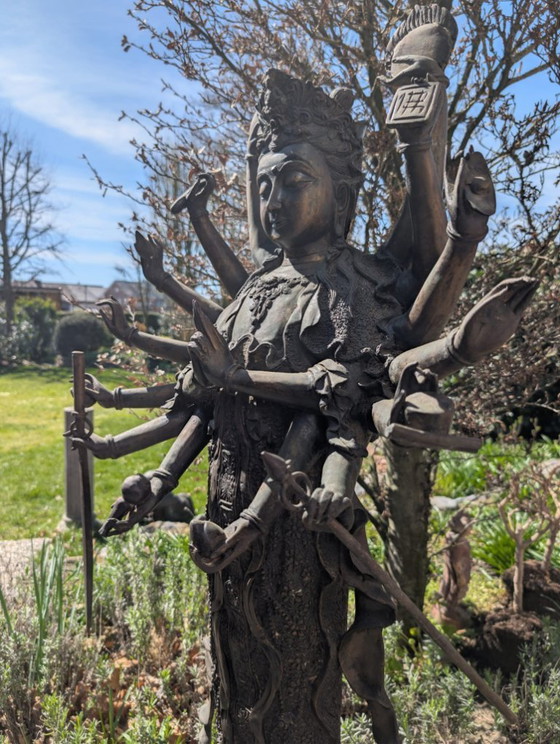 Image 1 of Large Bronze Statue of the Thousand-Armed Guanyin (Avalokiteshvara) – 114 cm