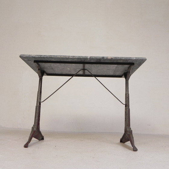 Bistro table with marble top on a cast iron frame, 1930s – Dining tables (photo 7 of 24)