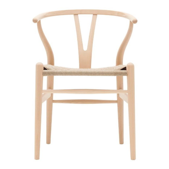 Chaises Carl Hansen Wishbone, Carl Hansen & Søn, Chaises de salle à manger, Bois, Beige (photo 5 sur 5)