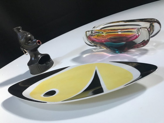 Image 1 of Plat • Vintage Centerpiece • « 9736 » • István Kovács • Zsolnay • 1962