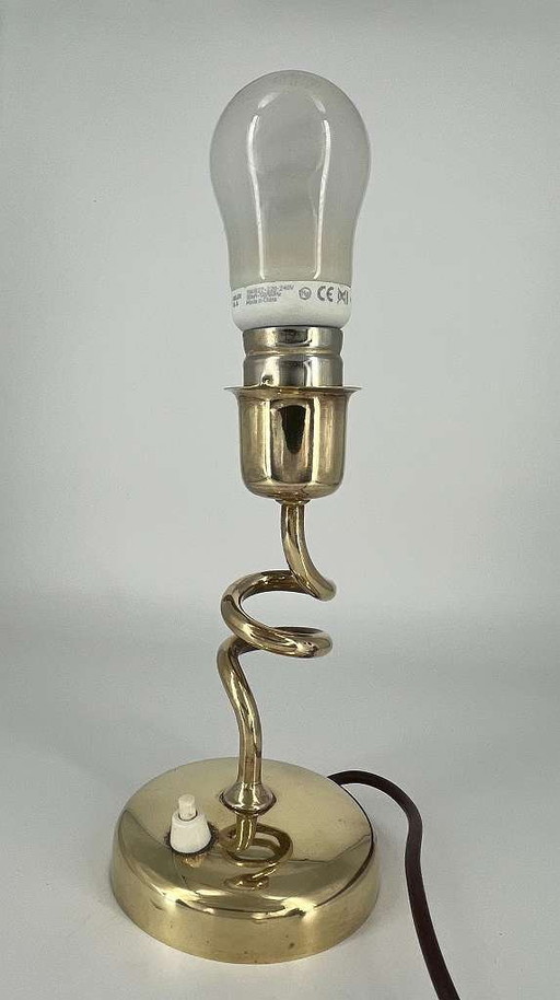 Vintage Design Spiral Lampe de table en laiton