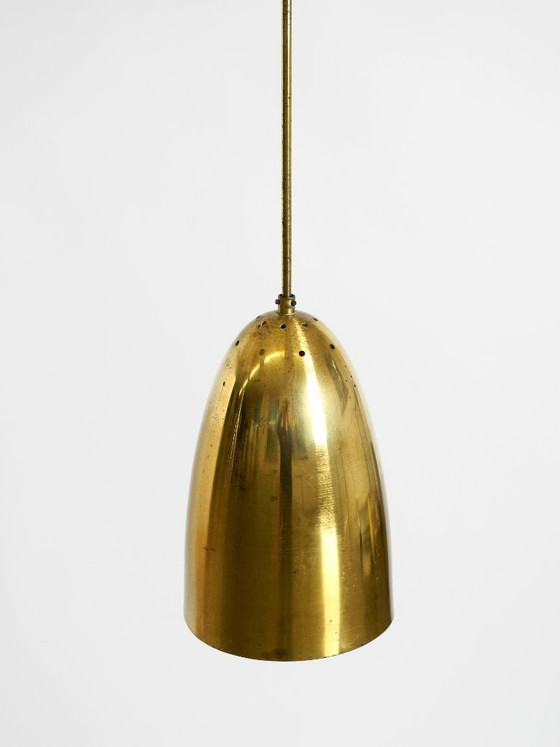 Image 1 of Beautiful height-adjustable original Mid Century Modern brass pendant lamp